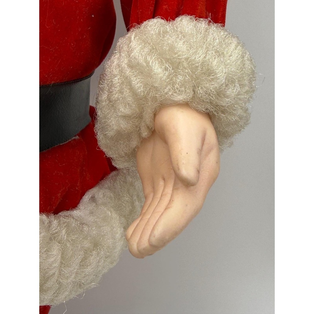 Vtg 80s Santa Claus Doll Figurine Classic Christmas Decor Standing Plush Lg 18" - Picture 4 of 12